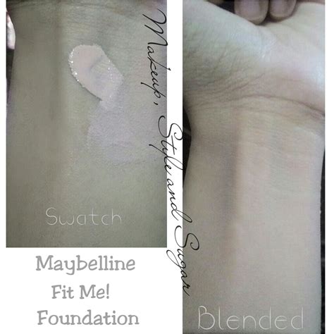 maybelline fit  matte poreless foundation  ivory swatches review simpli annies blog