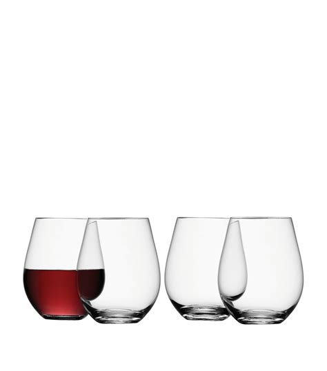 Lsa International Set Of 4 Stemless Red Wine Glasses 530ml Harrods Uk