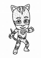 Pj Masks Coloring Kids Pages Color Drawing Cartoon Funny Print Justcolor Children Online Clipartmag sketch template