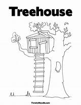 Tree House Coloring Magic Pages Treehouse Clipart Printable Annie Jack Colouring Print Books Cute Jungle Color Kids Houses Template Magical sketch template