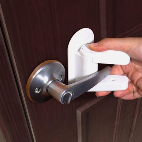 door lever lock safety child proof doors  adhesive lever handle baby safety lock compatible