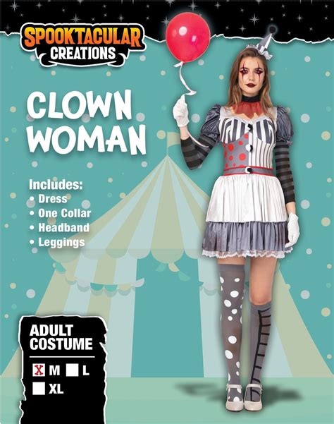 Now You Can Purchase Sexy Creepy Evil Scary Clown Costume For Women