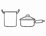 Pots Coloring Set Coloringcrew sketch template