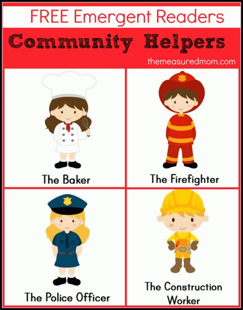 sight word books set  community helpers  measured mom