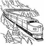 Coloring Railroad Steam Train Streamliner Curve Amazing sketch template