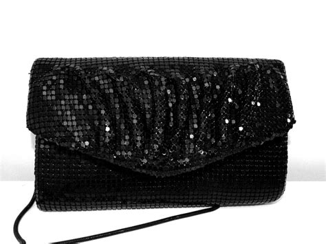 black sequin clutch bag black metallic purse evening wedding etsy