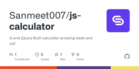 github sanmeetjs calculator js  jquery built calculator amazing sleek  coll
