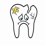 Tooth Toothache sketch template