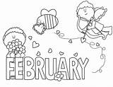 Febrero Homeschooling Vorlagen Monate sketch template