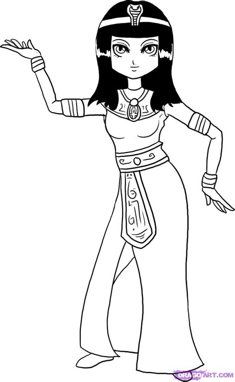 How To Draw An Egyptian Person Step By Step Figures