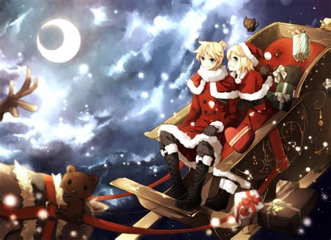 christmas anime vocaloid anime christmas anime painting