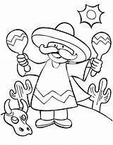 Coloring Mexican Fiesta Pages Mexico Printable Man Maracas Colouring Culture Shaking Two Sombrero Kids Print Color Drawing Getcolorings Getdrawings Boy sketch template