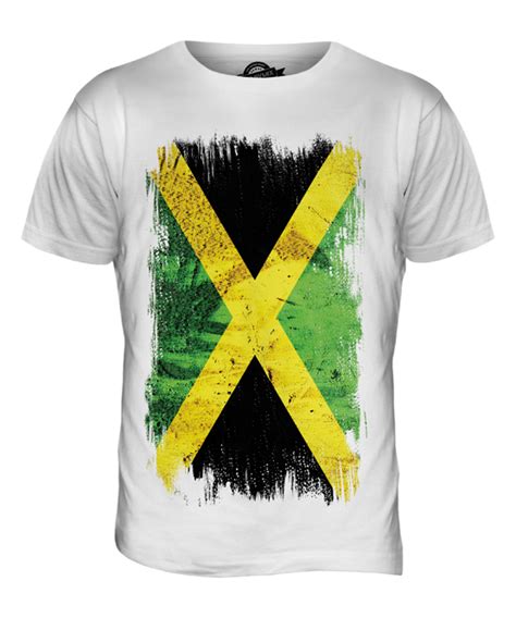 jamaica grunge flag mens t shirt tee top jamaican shirt football jersey