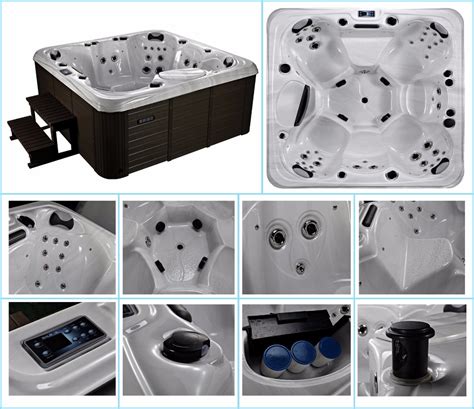 sunrans new design outdoor ce certification 6 person luxury whirlpool