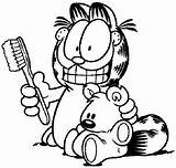 Coloring Toothbrush Garfield Pages Colouring Dental Printable Cool Getcolorings Animal sketch template
