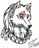 Wolf Tribal Native Head Tattoo Wolves Drawing Drawings American Coloring Pages Tattoos Designs Line Deviantart Cool Fanpop Animal Getdrawings Spirit sketch template