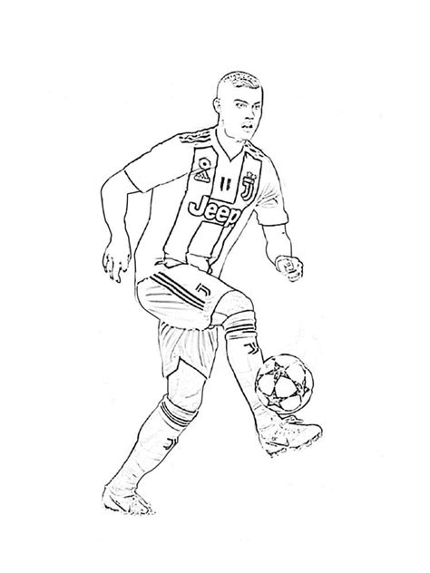 cristiano ronaldo  coloring page  printable coloring pages  kids