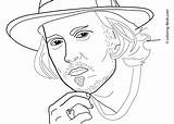 Depp Celebrities Famosa Dibujo sketch template