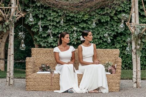 Fitted Wedding Dresses For Brides At Same Sex Destination Wedding