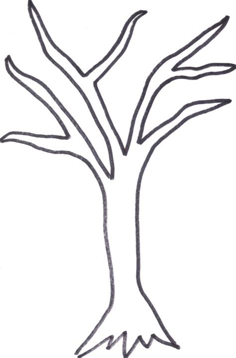 easy bare tree coloring page bare tree template printable coloring