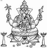 Ganesh Chaturthi Hindu Pooja Mythology Goddesses sketch template