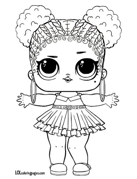 lol doll kitty queen coloring page