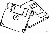 Floppy Disk Disquetes Colorare Diskettes Categorías sketch template