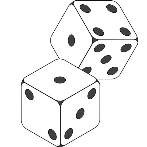 dice outline clipart
