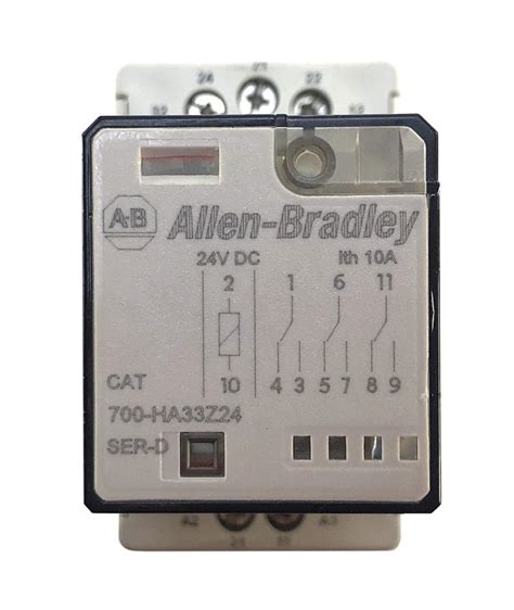 allen bradley  haz series   amp  vdc  pin relay wbase electrical power