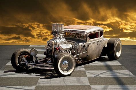 Rat Rod Coupe Lll Poster By Davekoontz In 2021 Rat Rod