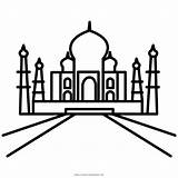 Mahal Taj Patrimonio Ultracoloringpages Mosque Landmark Clipartkey 25kb sketch template