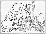 Zoo Coloring Baby Pages Animal Animals Cartoon Family Getdrawings Getcolorings Drawing Color Printable sketch template