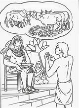 Joseph Coloring Bible Pharaoh Dream Dreams His Story Activities Famine School Sunday Choose Board sketch template