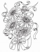 Fleurs Marguerite Artherapie sketch template