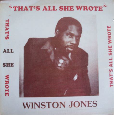 Thats All She Wrote Winston Jones 12 1987 Rare Vinyl Collectible