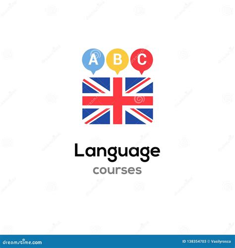 english language school logo  concept vector english speak