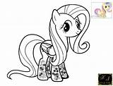 Fluttershy Coloring Pages Kj Rainbow Power sketch template