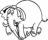 Elephant Hose Coloring Pressing Wecoloringpage sketch template