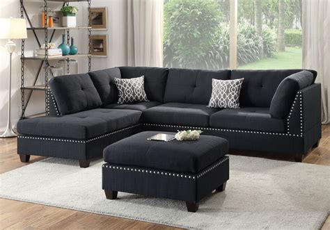 Sectional Sofa Corner Couch Reversible Chaise Nailhead