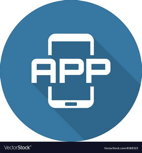 mobile application icon flat design royalty  vector