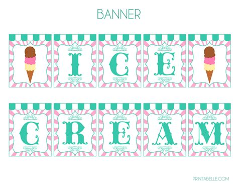 ice cream party printables catch  party