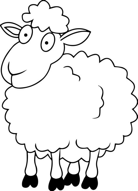 animal coloring pages sheep outline coloring pages