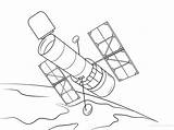 Hubble Telescope Space Coloring Pages Drawing Colouring Clipart Printable Satellite Telescopio Para Colorear Print Mildred Spaceships Template Astronomy Getdrawings Sketch sketch template