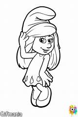 Pitufina Smurfs Smurfette sketch template