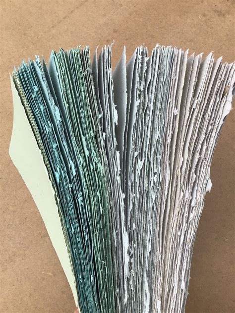 5 Sheets 8 5x11 Inch Spring Greens Batch Handmade Paper Eco Friendly