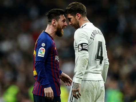 real madrid captain sergio ramos equals barcelona idol lionel messi s