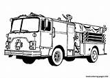 Coloring Truck Fire Pages Car Firefighter Printable Print Color Book sketch template