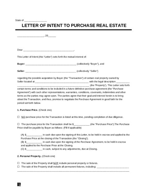 binding letter  intent sec  template pdffiller