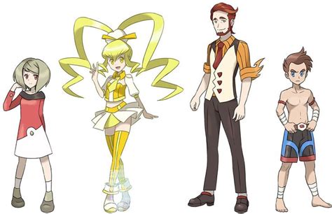 4 Gym Leaders By Nyjee On Deviantart Pokemon Gym Leaders