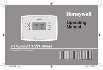 honeywell rthb operating manual manualzz